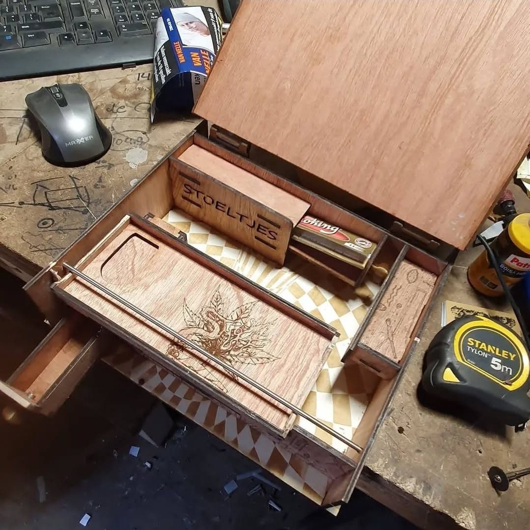 Laser cut stashbook